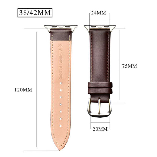 First Layer Cowhide Leather Strap Two-Color Watch Strap Wristband - Image 5