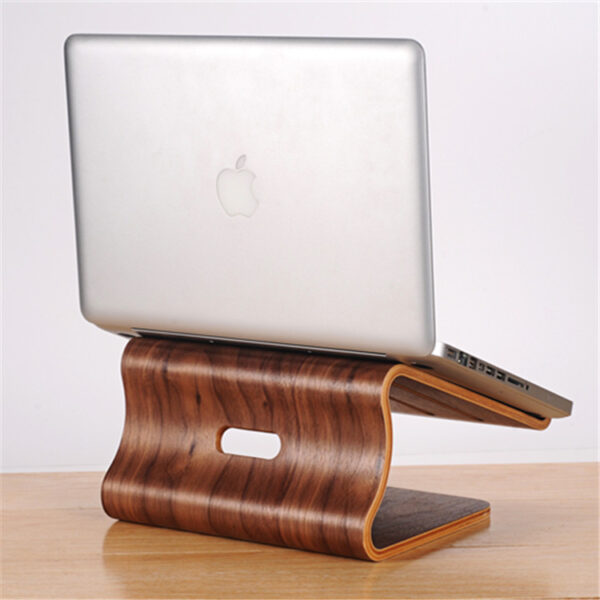 Compatible with Apple, Laptop Radiator Macbook Cooling Base Wooden Laptop Cooling Bracket - Image 3