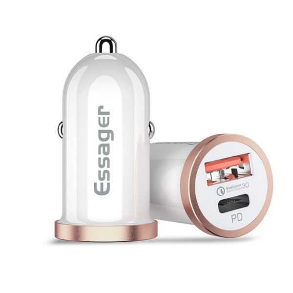 Mini Car Charger Qc3.0 Charger Pd Car Charger Smart Charger Type-C Car Charger Head - Image 2