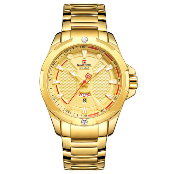 Men's Casual Watch Men's Steel Band Calendar Waterproof Sports Quartz Watch Men's Watch - Image 4
