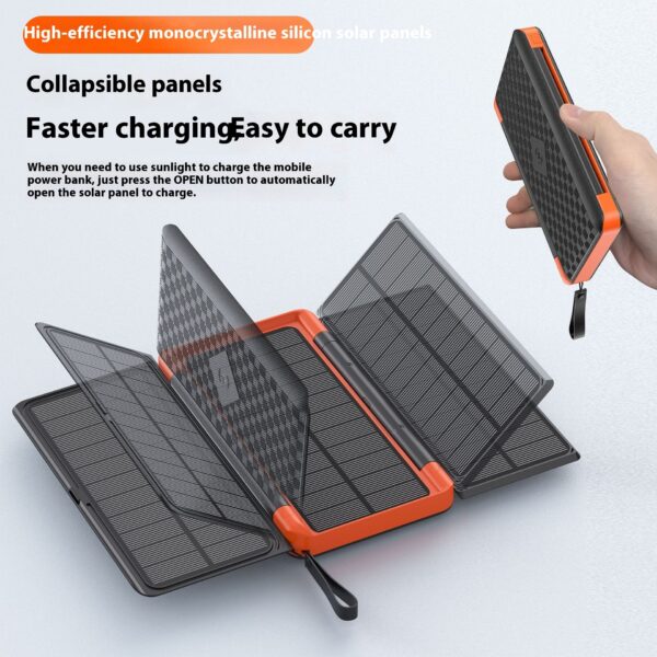 Large Capacity Outdoor Folding Solar Panels Wireless Power Bank - Image 8