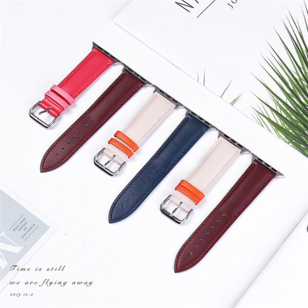 First Layer Cowhide Leather Strap Two-Color Watch Strap Wristband - Image 4
