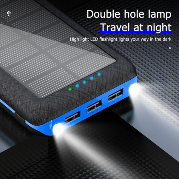 3Usb Wireless Solar Power Bank Double Lights - Image 6