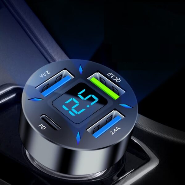 Four-port Car Charger 4USB Car Charger - Image 8