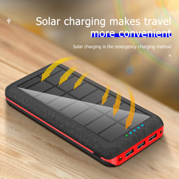 3Usb Wireless Solar Power Bank Double Lights - Image 2