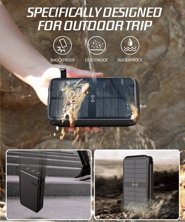 Fashion Outdoor Waterproof Solar Power Bank - Image 5