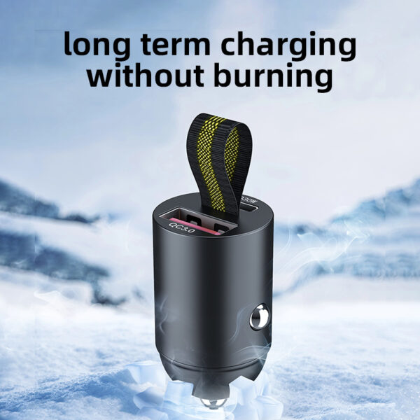 90W Car Charger Fast Charger Mini Metal Car Charger PD30W Fast Charging Hidden Mini Car Charger QC3.0 Car Charger - Image 8