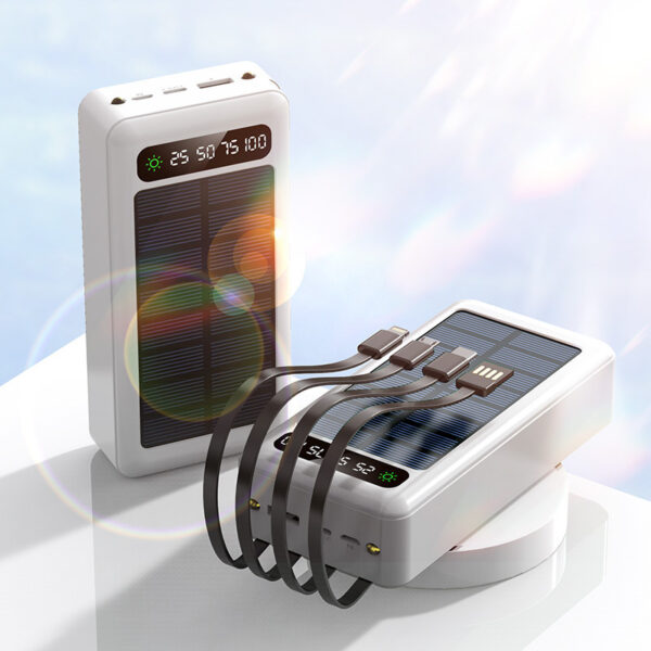 Solar With Cable Power Bank 30000 MA Mobile Power Supply - Image 3