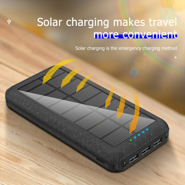 3Usb Wireless Solar Power Bank Double Lights - Image 4