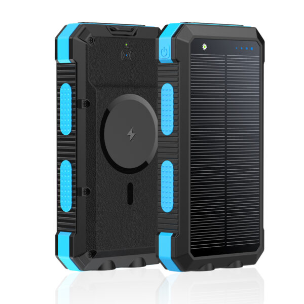 Solar Magnetic Wireless Charger Power Bank 20000 MA Outdoor Lighting Waterproof - Image 4