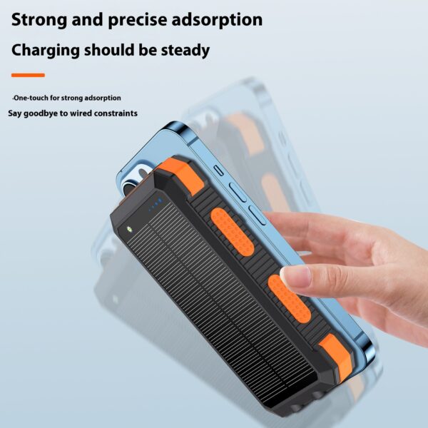 Solar Magnetic Wireless Charger Power Bank 20000 MA Outdoor Lighting Waterproof - Image 6