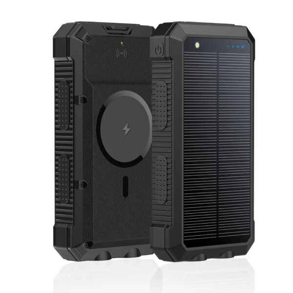 Solar Magnetic Wireless Charger Power Bank 20000 MA Outdoor Lighting Waterproof - Image 3