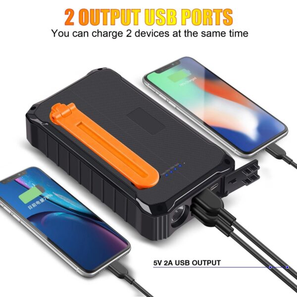 Hand Solar Mobile Power Bank Portable Solar Hand Power Bank - Image 2