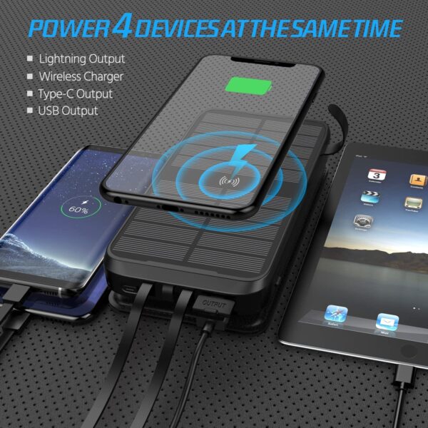 Fashion Outdoor Waterproof Solar Power Bank - Image 4