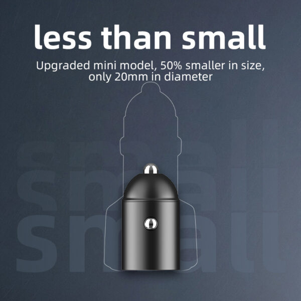 90W Car Charger Fast Charger Mini Metal Car Charger PD30W Fast Charging Hidden Mini Car Charger QC3.0 Car Charger - Image 7