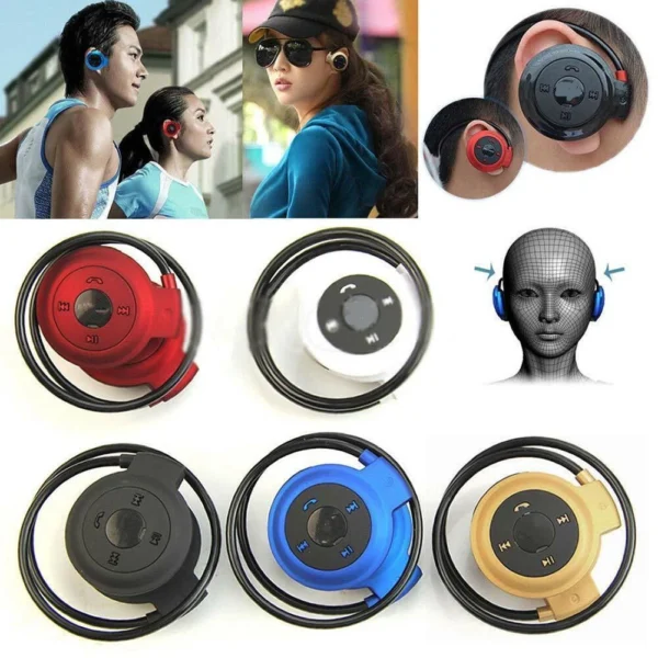 Bluetooth Over-Ear Neckband Wireless Stereo Headphones Mic Handsfree Earphone - Image 3
