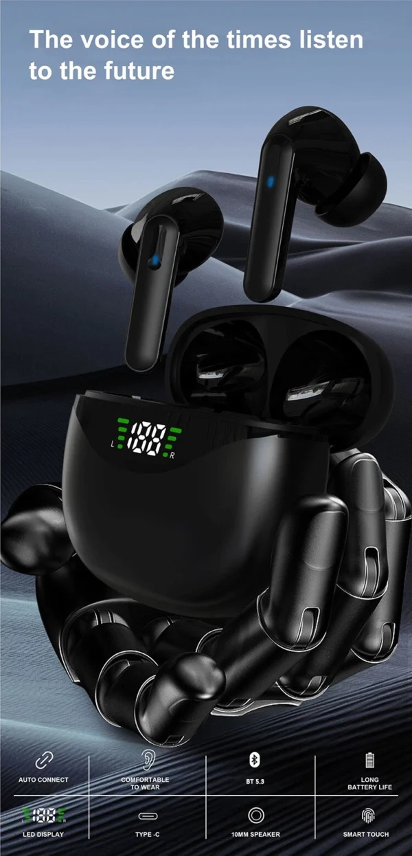 Ear Buds Earbuds Bluetooth Wireless Air Buds Ear pods HD Headphones LED Headset - Image 3