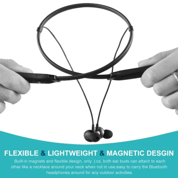 Bluetooth 5.0 Wireless Headphones Sport Earphones Neckband Headset Earbuds - Image 8