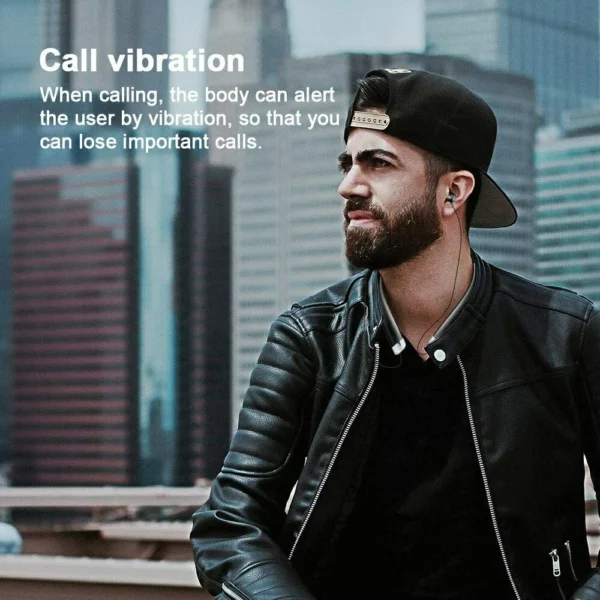 Bluetooth Headset, Bluetooth 5.0 Neckband Wireless Headset Retractable Earbuds - Image 6