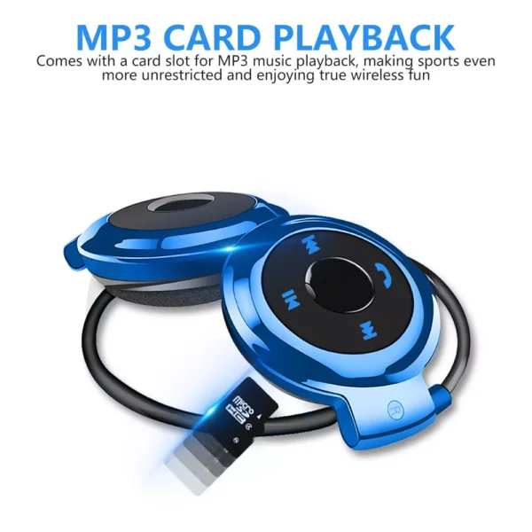 Bluetooth Over-Ear Neckband Wireless Stereo Headphones Mic Handsfree Earphone - Image 6