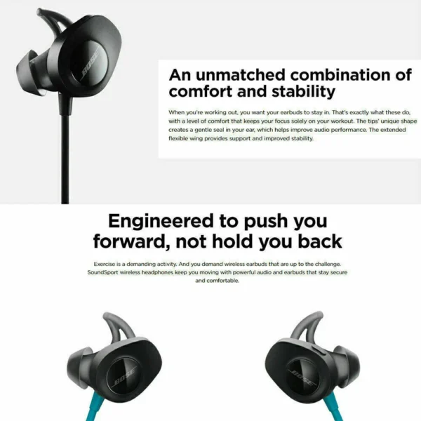 Bose SoundSport Bluetooth Wireless Earbuds In-Ear Sports Earphones Headphones - Image 7