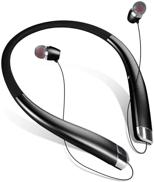 Bluetooth Headset, Bluetooth 5.0 Neckband Wireless Headset Retractable Earbuds - Image 7
