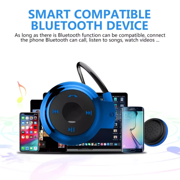 Bluetooth Over-Ear Neckband Wireless Stereo Headphones Mic Handsfree Earphone - Image 7
