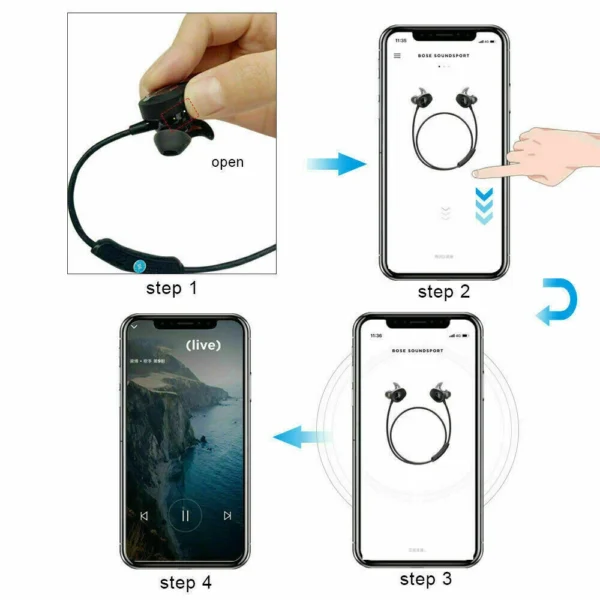 Bose SoundSport Bluetooth Wireless Earbuds In-Ear Sports Earphones Headphones - Image 9